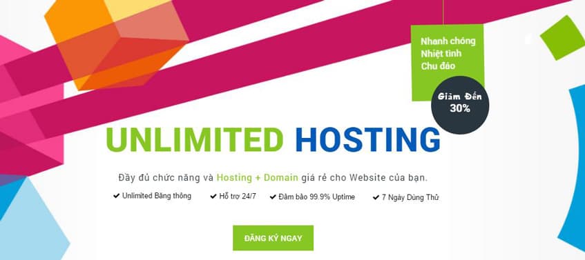 Giảm giá 30% khi thuê Hosting
