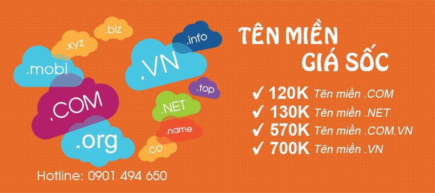 Đăng ký tên miền giá sốc ngay hôm nay tại VNSO