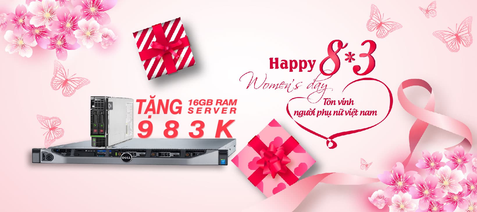 Happy 8/3, Tôn Vinh Phái Đẹp, Thuê Server Tặng Server
