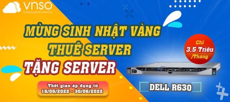 Mừng Sinh Nhật Vàng, Rộn Ràng Khuyến Mãi – Tặng Server Tại VNSO