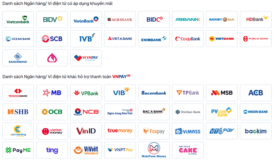 Hướng dẫn thanh toán VNPay