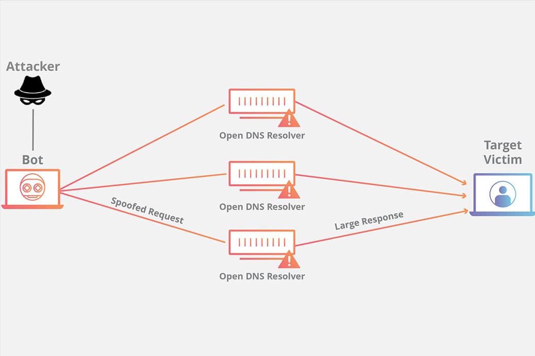 Một ví dụ về tấn công ddos DNS Amplification Attack