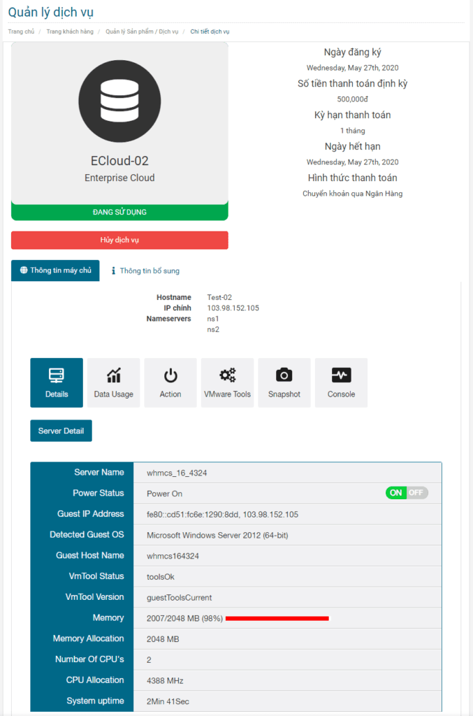 Hướng dẫn sử dụng Enterprise Cloud, Windows
