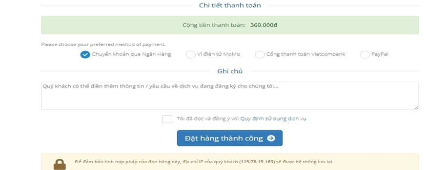 Đăng Ký Dịch Vụ