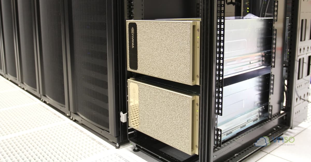 2 Server AI A100 trong tủ Rack